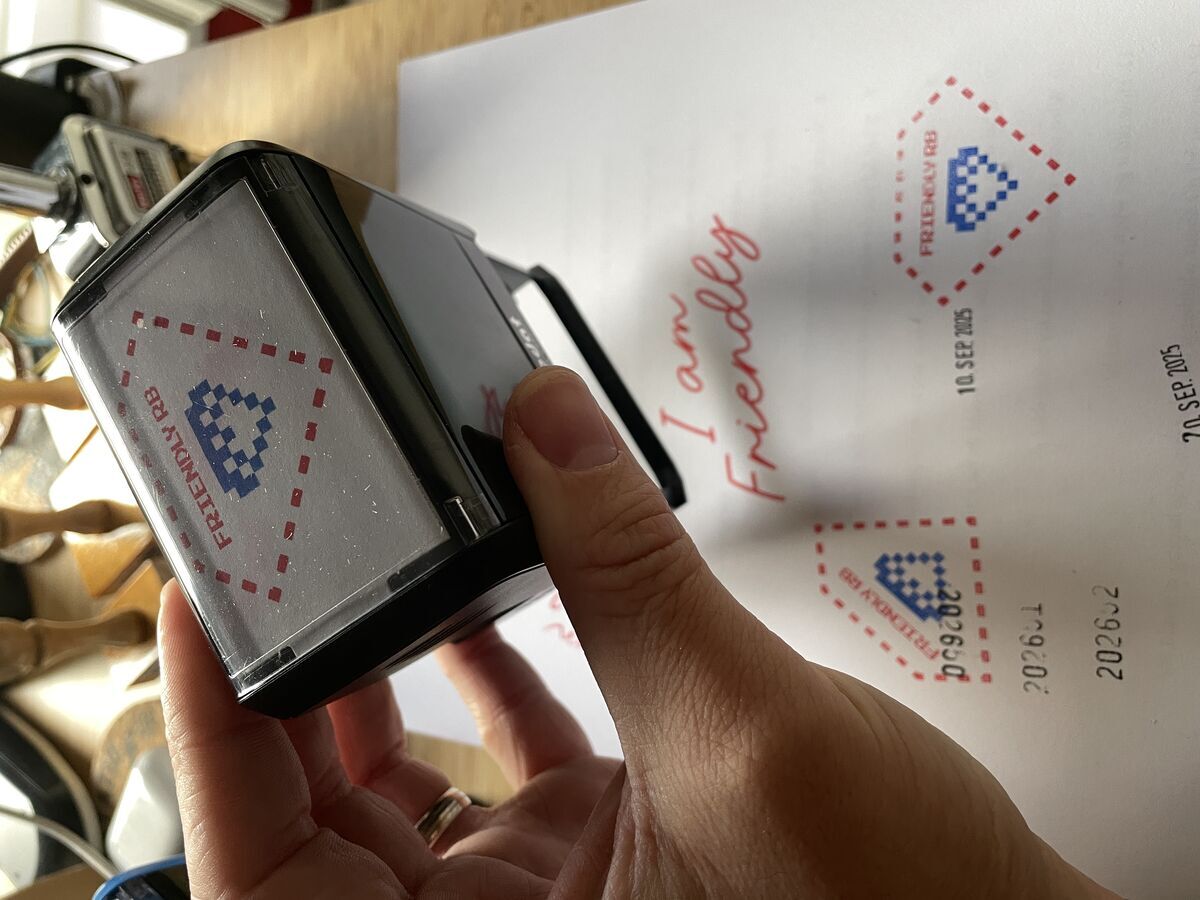 Stamped Ruby Passport page