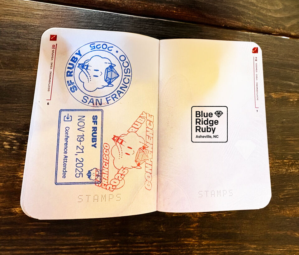 Blue Ridge Ruby passport stamp