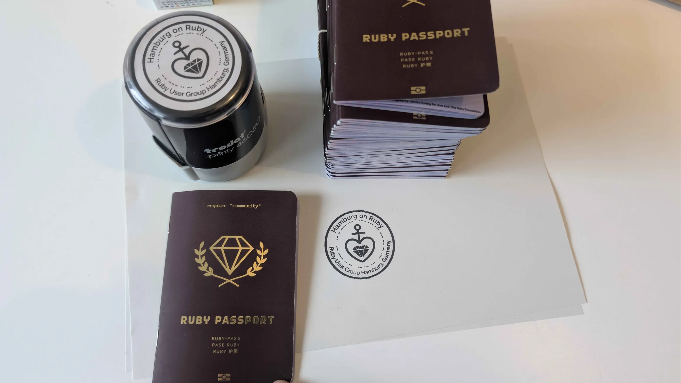 Hamburg on Ruby stamp